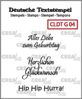 Clear stamp Tekst Geburtstag alles liebe 04 p/st