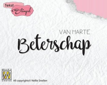 Clear stamp Tekst Van H Beterschap 65x23mm p/st