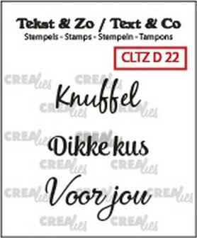 Clear stamp 3x knuffel 22 p/st Tekst&amp;Zo
