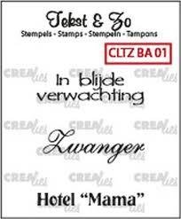 Clear stamp nr.01 Baby Tekst&amp;Zo p/st