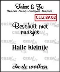 Clear stamp Baby 2 p/at Tekst&amp;Zo 