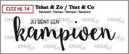 Clear stamp Handlettering Kampioen dicht p/st Tekst&amp;Zo 