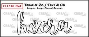 Clear stamp Hoera omlijning p/st Tekst&amp;Zo 