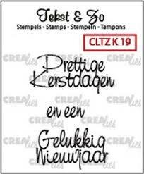 Clear stamp nr.19 Kerst Tekst&amp;Zo p/st