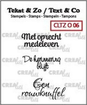 Clear stamp nr.06 Overlijden p/st Tekst&amp;Zo 