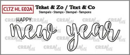 Clear stamp happy new year outline p/st Text &amp; Zo