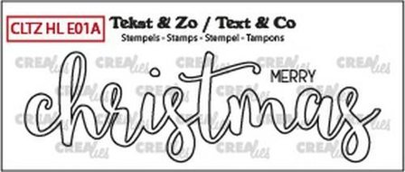 Clear stamp Handlet merry christmas outline p/st Text &amp; Co
