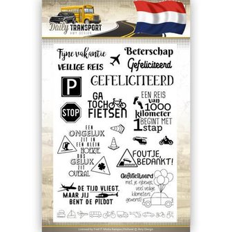 Clear stamp Text Daily Transport Nederlands p/st