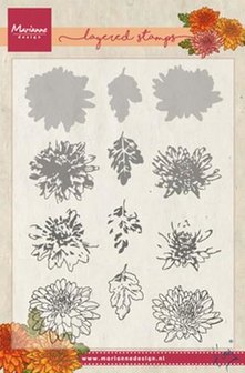 Clear stamp Tiny`s Chrysant layering p/st