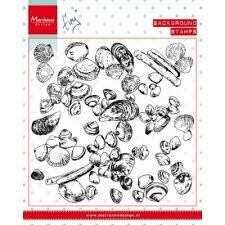 Clear stamp Tiny&#039;s background Sea Shells p/st