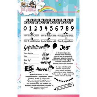 Clear stamp Tots and Toddlers Tekst p/st