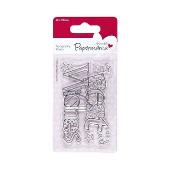 Clear stamp Typography Best Wishes 60x90mm p/st