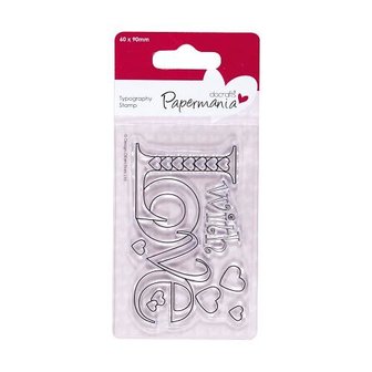 Clear stamp Typography With Love 60x90mm p/st