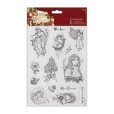 Clear stamp Christmas engeltjes A5 p/14st