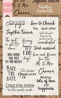 Clear stamp Wedding sentiments p/st