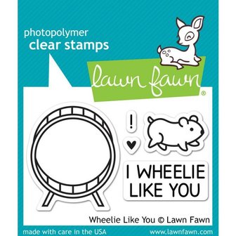 Clear stamp Wheelie Like You ratje in rat p/st