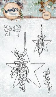 Clear stamp nr.234 Winter feelings sterren p/st