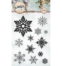 Clear stamp nr.235 Winter feelings A6 p/st sterren  