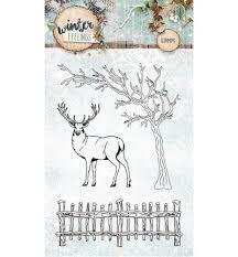 Clear stamp nr.237 Winter feelings hert p/st