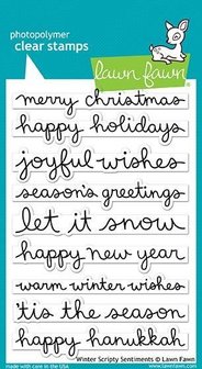 Clear stamp Winter Scripty Sentiments p/st