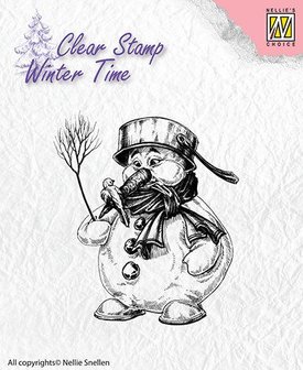 Clear stamp Winter Time Snowman p/st