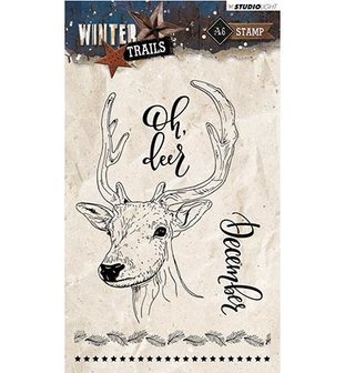 Clear stamp nr.302 Winter trails hert p/st