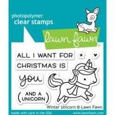 Clear stamp Winter Unicorn 5x7cm p/st
