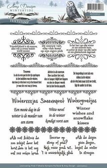 Clear stamp Wintertide Tekst p/st