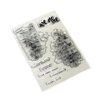 Clear stamp word and layers 10x15cm p/st