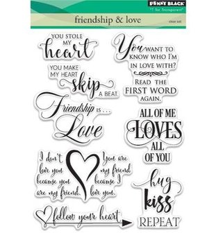 Clear stamp you stole my hart Friendship &amp; Love  A6