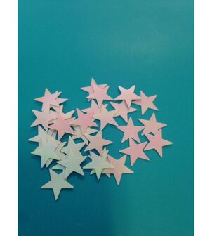 Confetti wit sterren parelmoer p/15gr