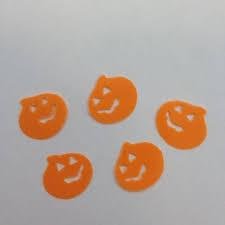 Confetti oranje pompoen 11mm p/15gr