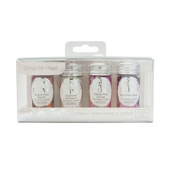 Pailletten Cross my heart 4x25ml pure sheen confetti