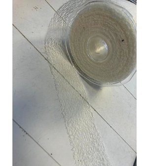 Lint creme 50mm crispy p/mtr opengewerkt