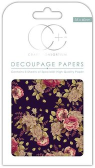 Decoupage Papers Autumn Bloom 35x40cm p/3vel  
