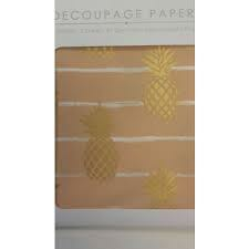Decoupage papier Ananas 35x40cm 3/vel