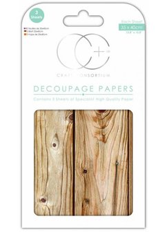 Decoupage papier Pinewood 35x40cm 3/vel