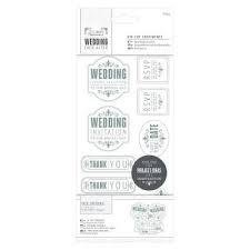 Die cuts Sentiments Wedding Mixed/Silver/White 10x20cm p/57st
