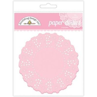 Doilies lichtroze 11.4cm p/5st