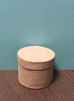 Doos cotton rond 4.5x5cm p/st bruin