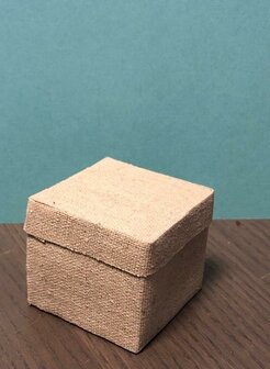 Doos cotton vierkant 4.5x5x5cm p/st bruin