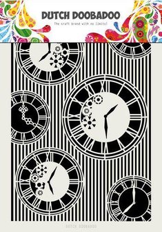 Dutch Mask Art Clocks &amp; Stripes A4 p/st
