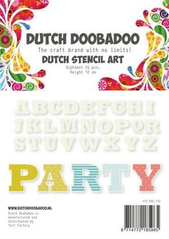 Dutch Stencil Art Alfabet 4 A4 p/st