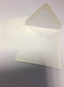 Envelop parelmoer 10x10cm p/10st
