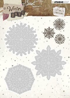 Stans embossing Stencil nr.109 Winter Days 109x93mm p/st