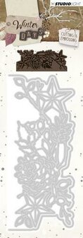Stans embossing Stencil nr.114 Winter Days 132x57mm p/st