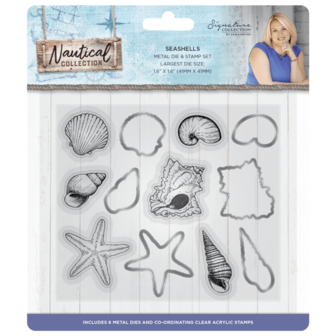 Stans en clear stamp Nautical  sea shells p/st