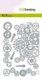 Stans tandwielen randen en hoek 10.5x14.8cm p/st