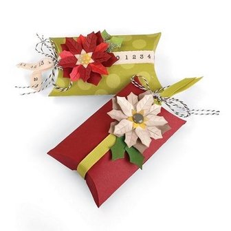 Stans thinlits Box Pillow &amp; Poinsettias winter wishes p/7st
