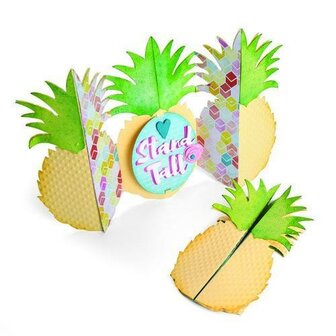 Stans thinlits Card Pineapple Fold-a-long p/10t